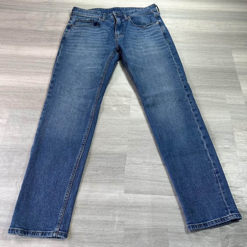 True Classic Jeans Mens 31x30 Blue Slim Stretch Denim Medium Wash Pants